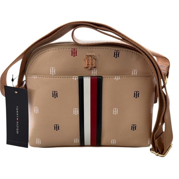 NWT Tommy Hilfiger Tan Crossbody Bag - Picture 2 of 8